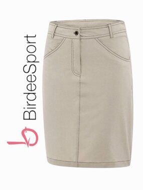 BirdeeSport Contrast Stitch Golf Skort Cream with Black Stitching 16 AU/12 US